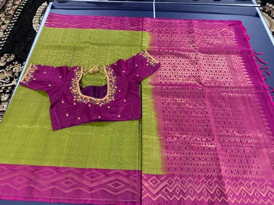 Brocade silk saree