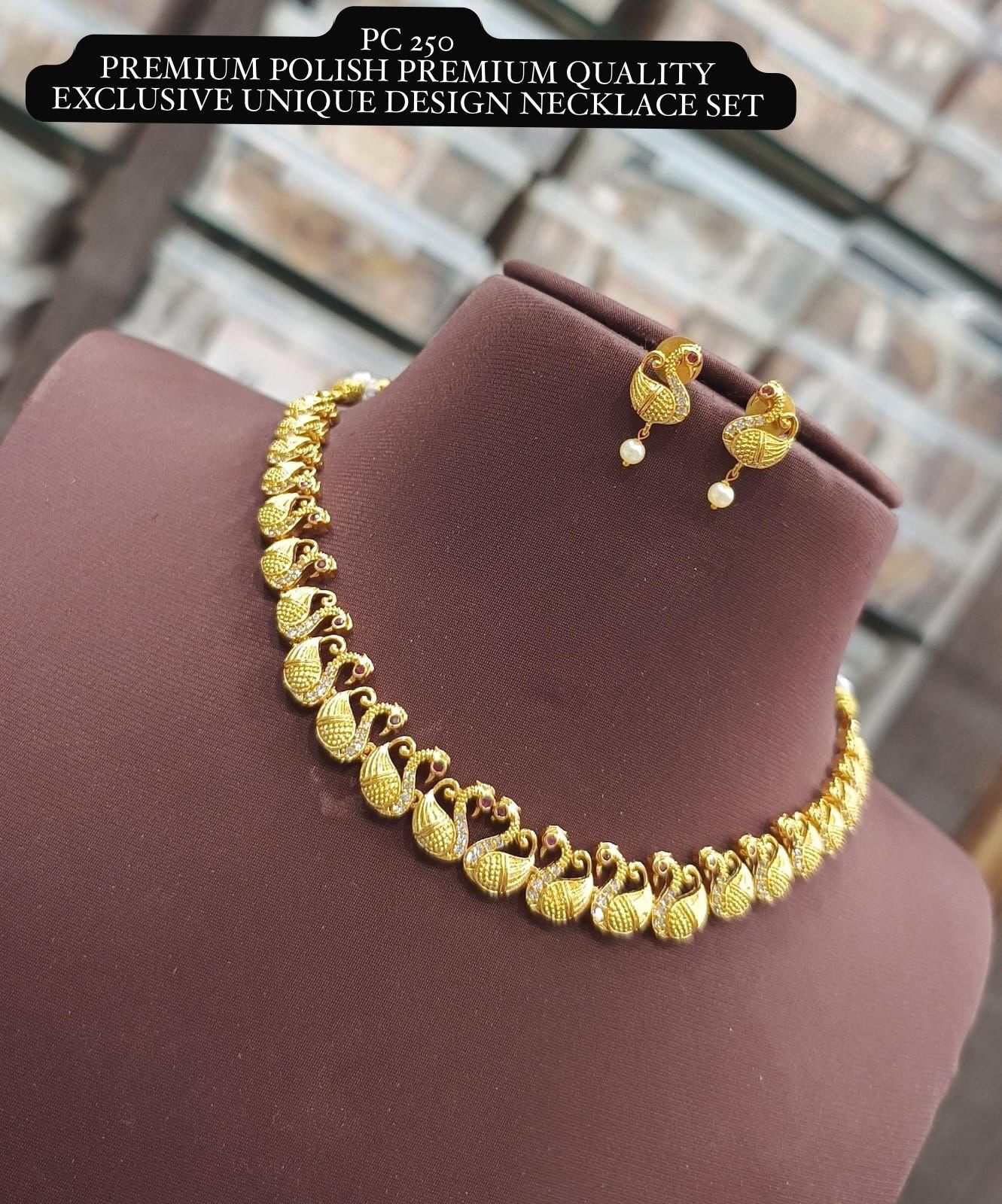 Peacock choker necklace