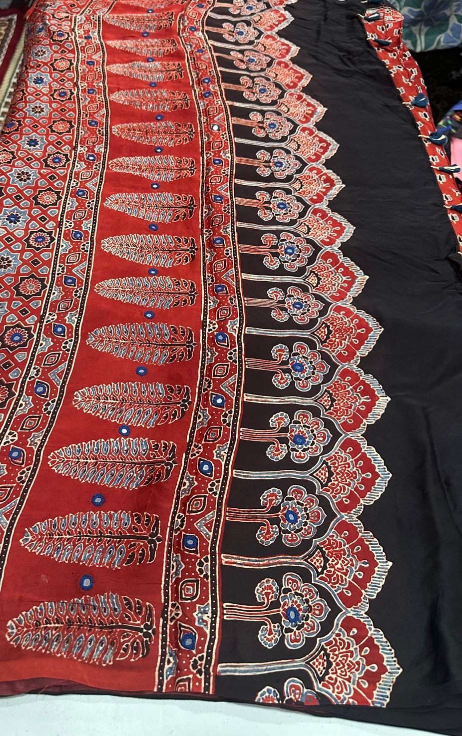 Ajarakh Mirror work sarees