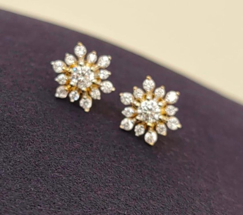 Diamond earring imitation