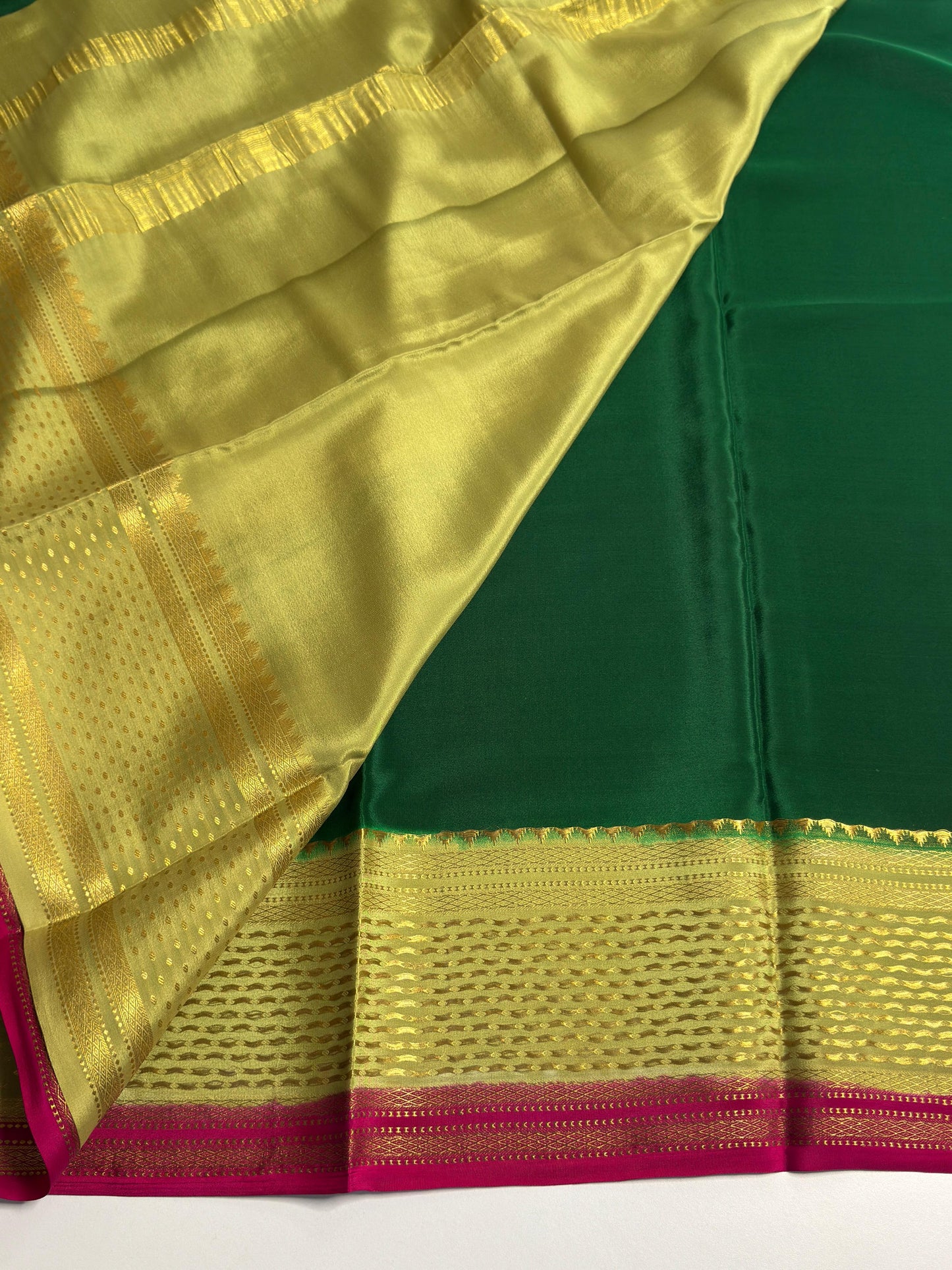 Green Mysore silk saree