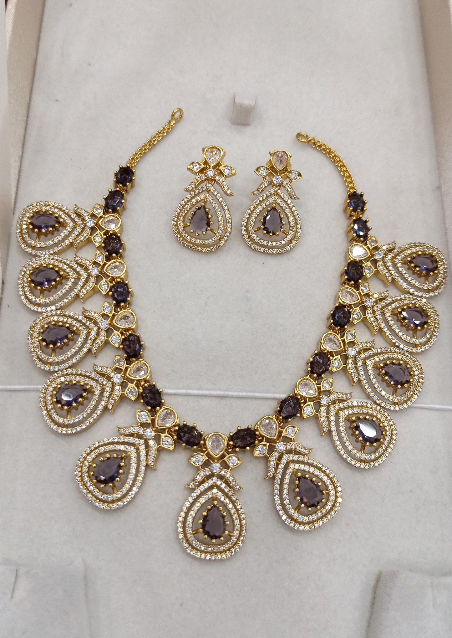purple stone necklace