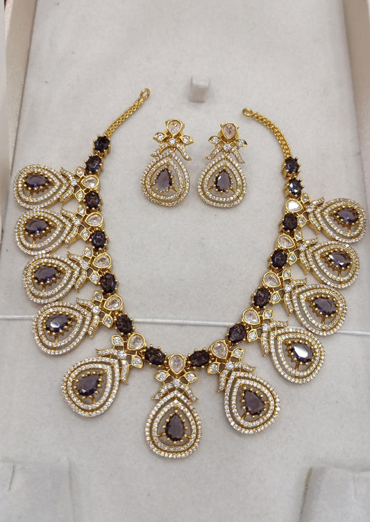 purple stone necklace