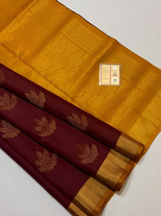 Maroon silk sarees