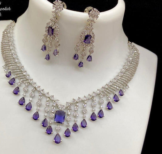 American diamond choker necklace