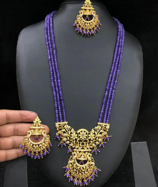 Blue Bead pendant set