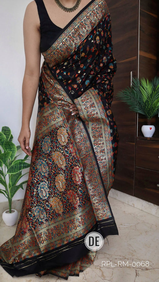 Black  pasmina sarees