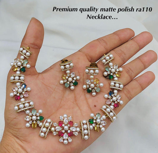 pearl and navarathna set