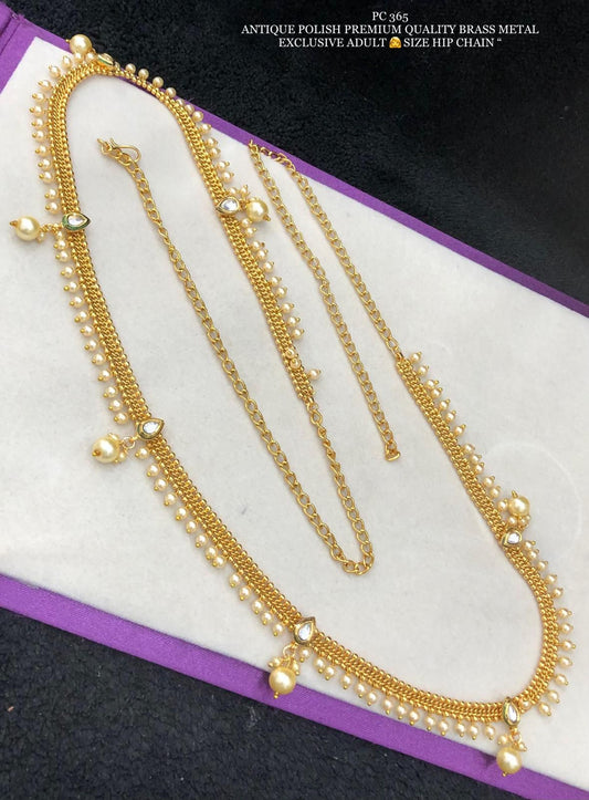 kundan hip chains