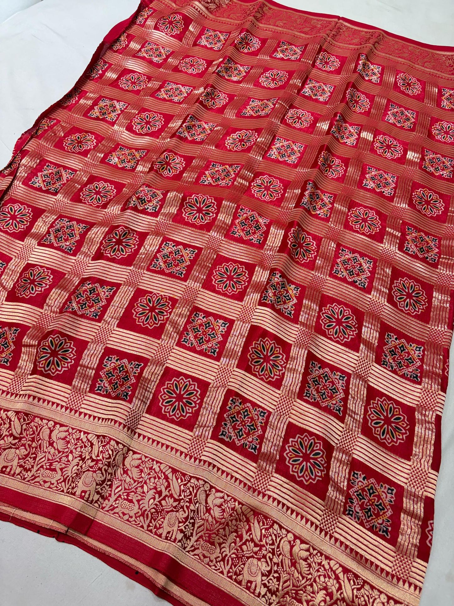 Gharachola red sarees