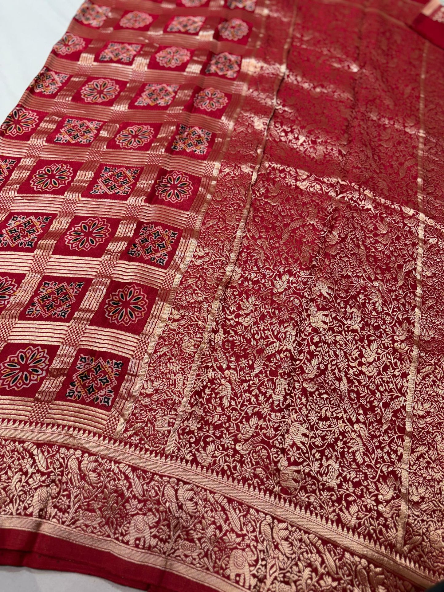 Gharachola red sarees