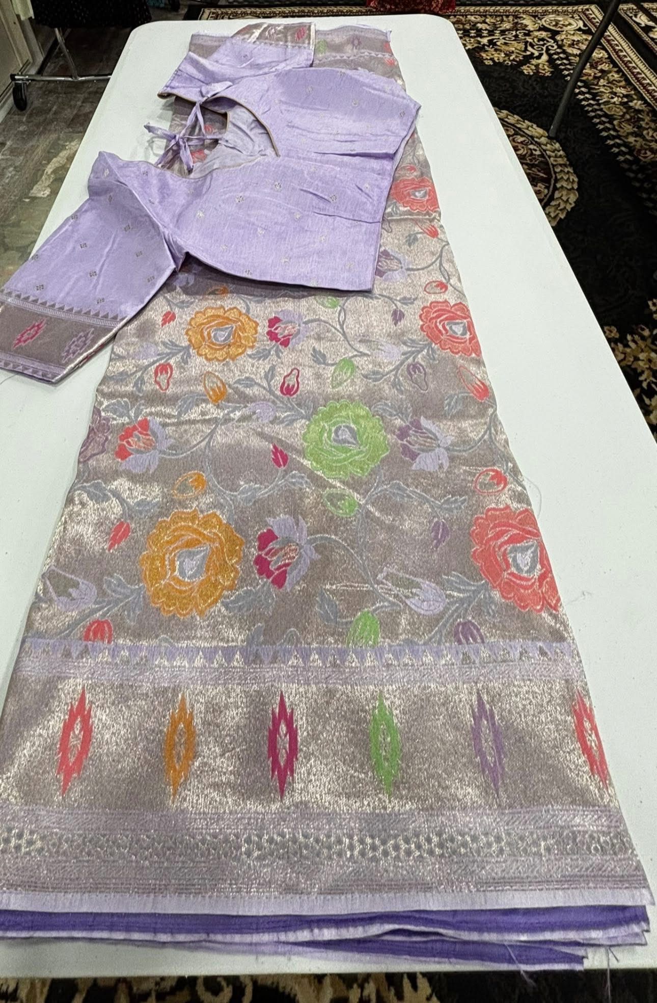 Banarasi sarees in Lavendar