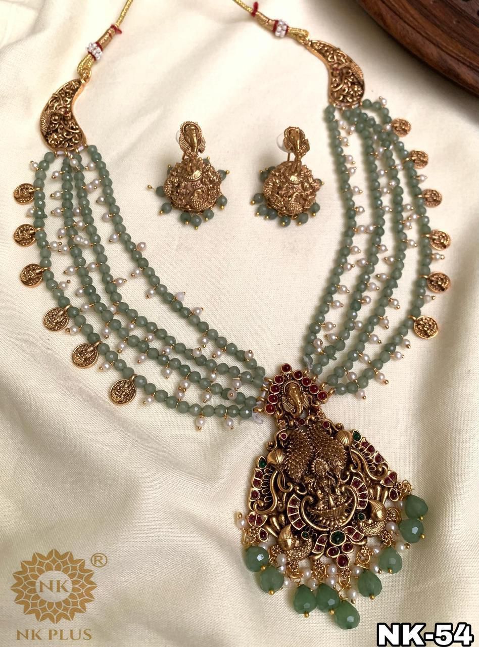 Pumkin beads with laxmi set
