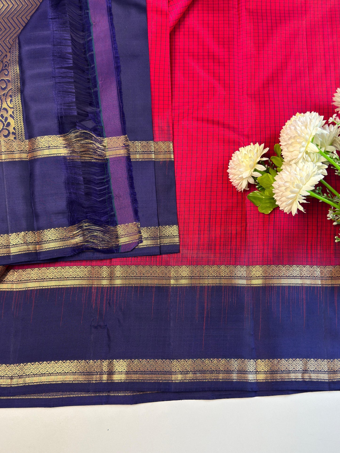 Pure silk in Red color