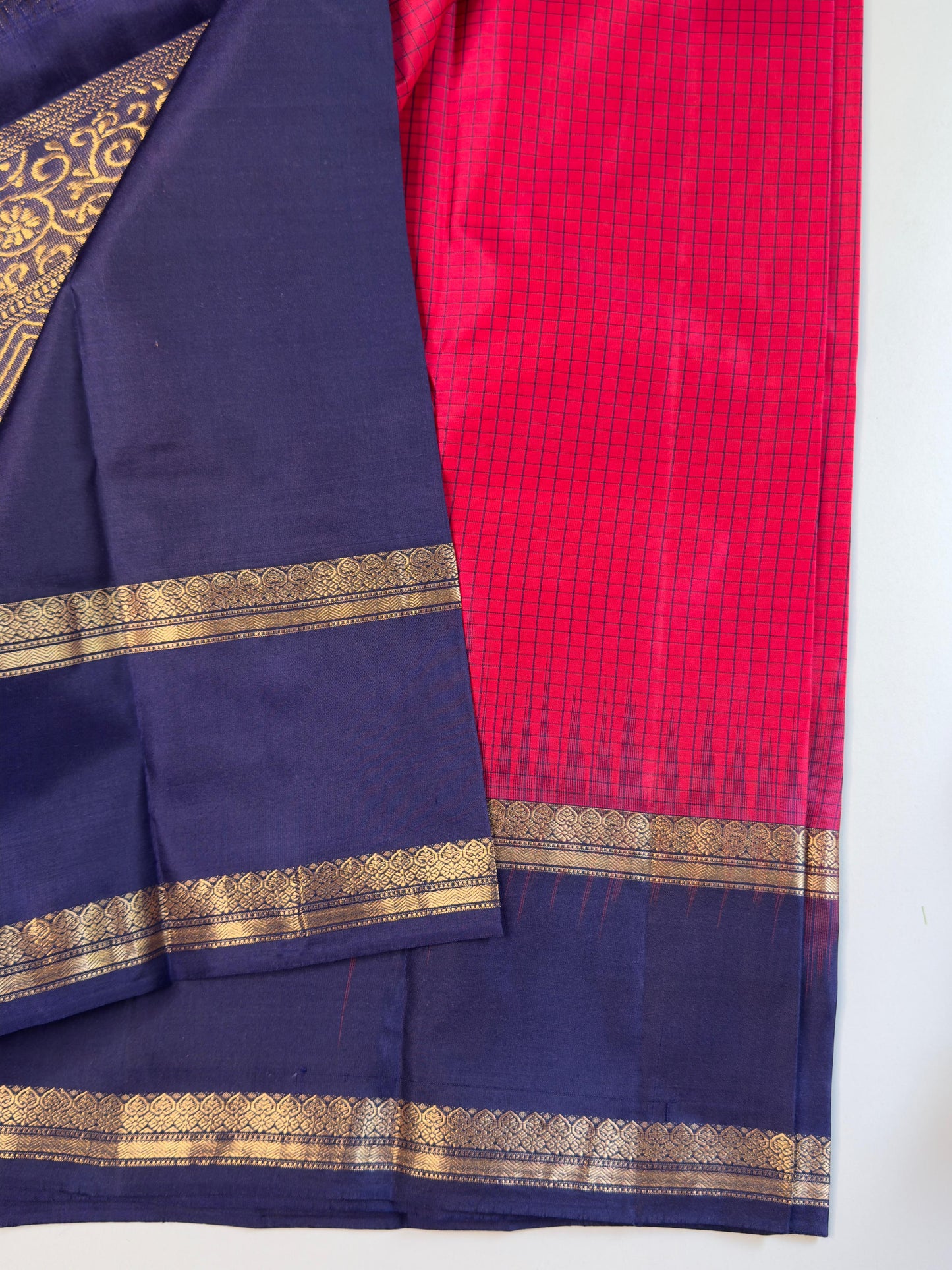 Pure silk in Red color