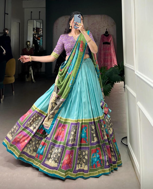 kalamkari lehanga 36 size only