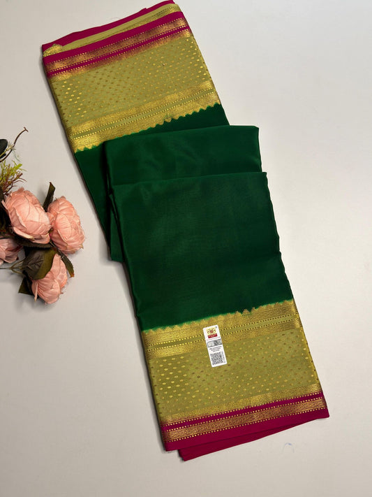 Green Mysore silk saree