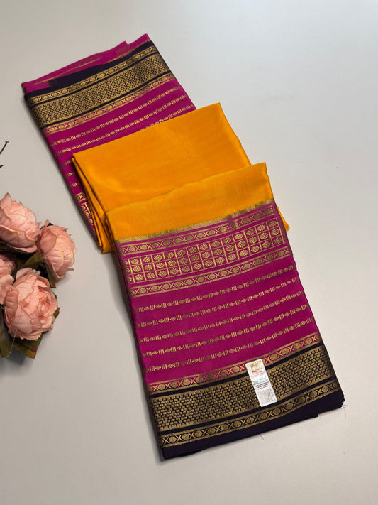 Festival Yellow Mysore silk