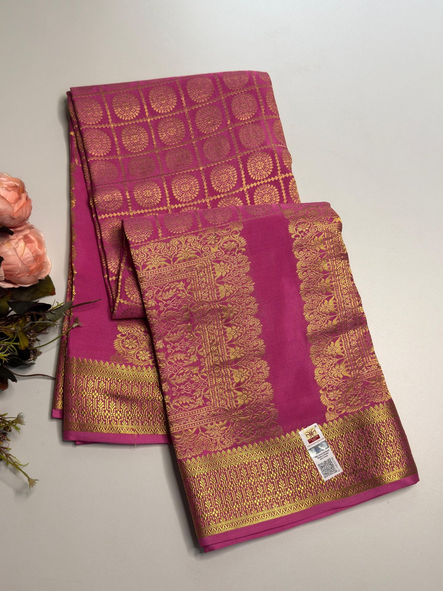 Brocade Mysore silk