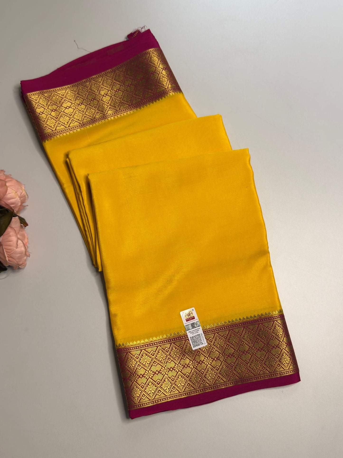 Plain Mysore silk