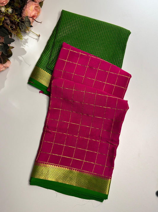 Double pallu  mysore silk