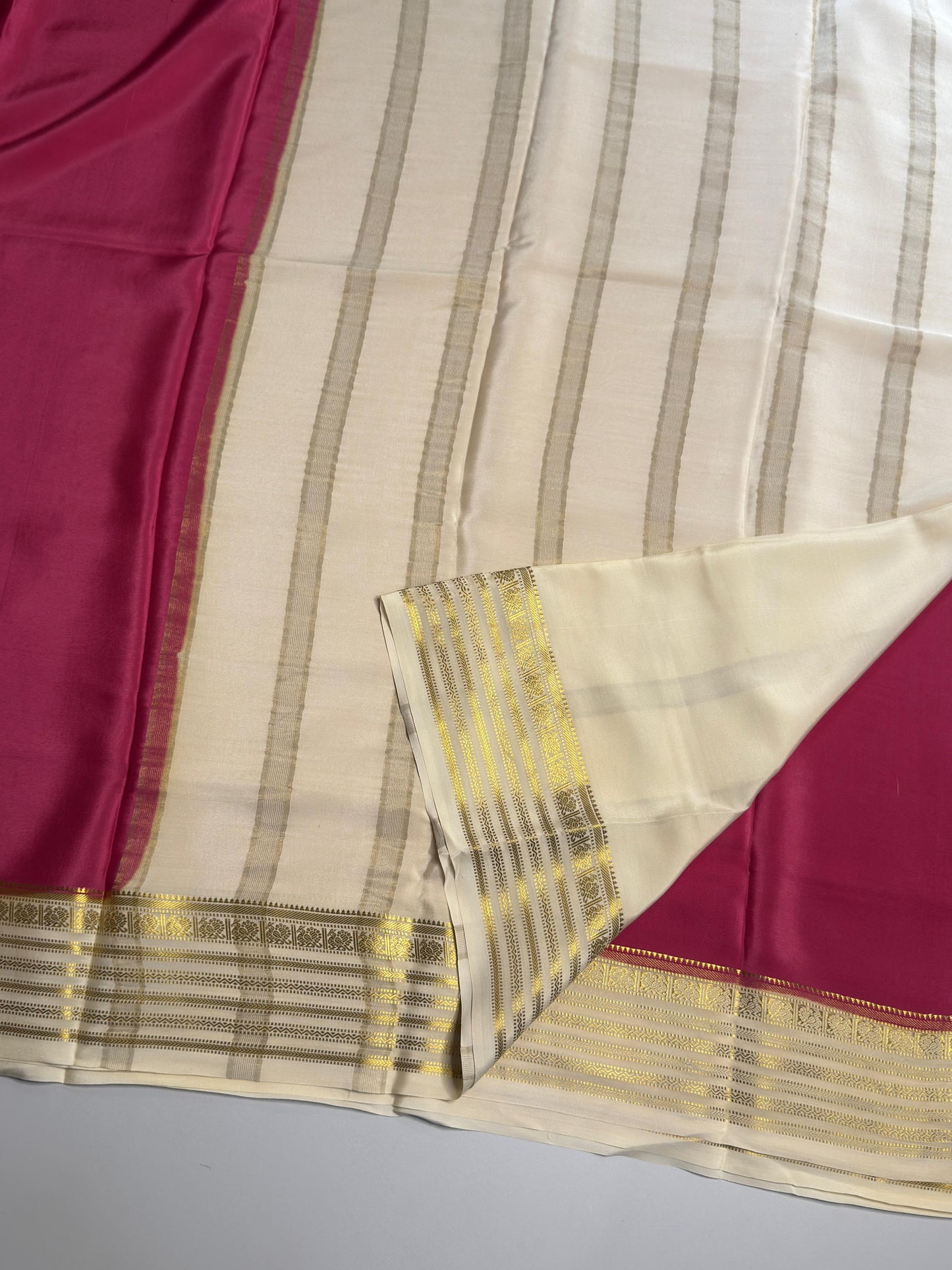 Elegant Mysore silk with vintage border