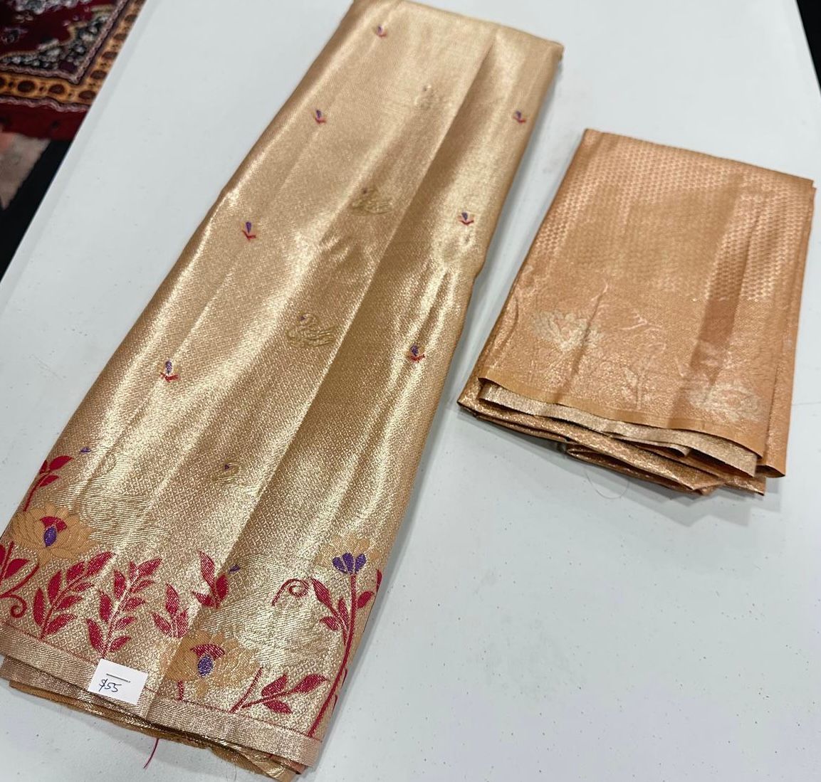 soft silk golden sarees