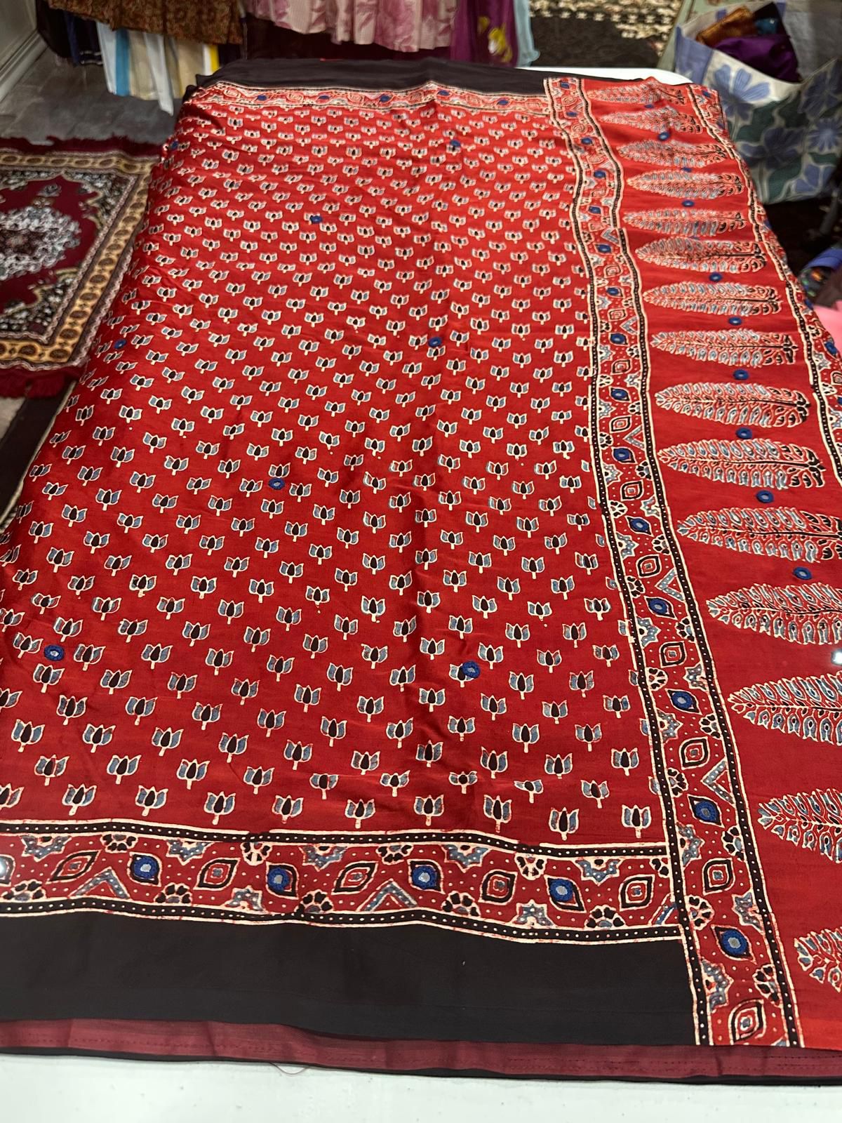 Ajarakh Mirror work sarees