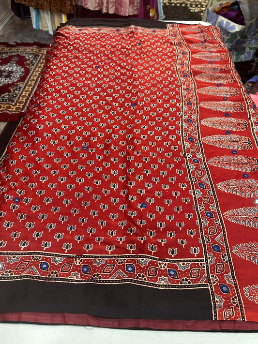 Ajarakh Mirror work sarees