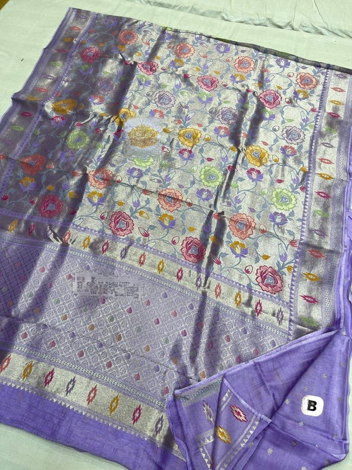 Banarasi sarees in Lavendar