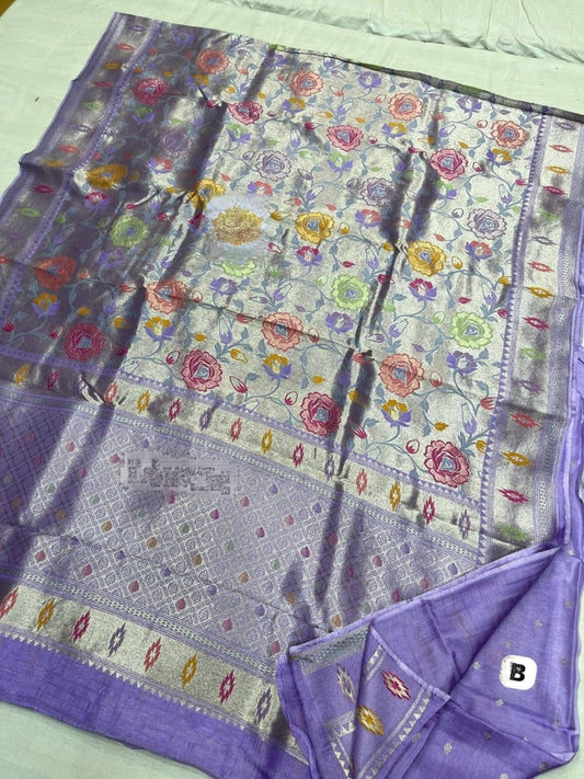Banarasi sarees in Lavendar