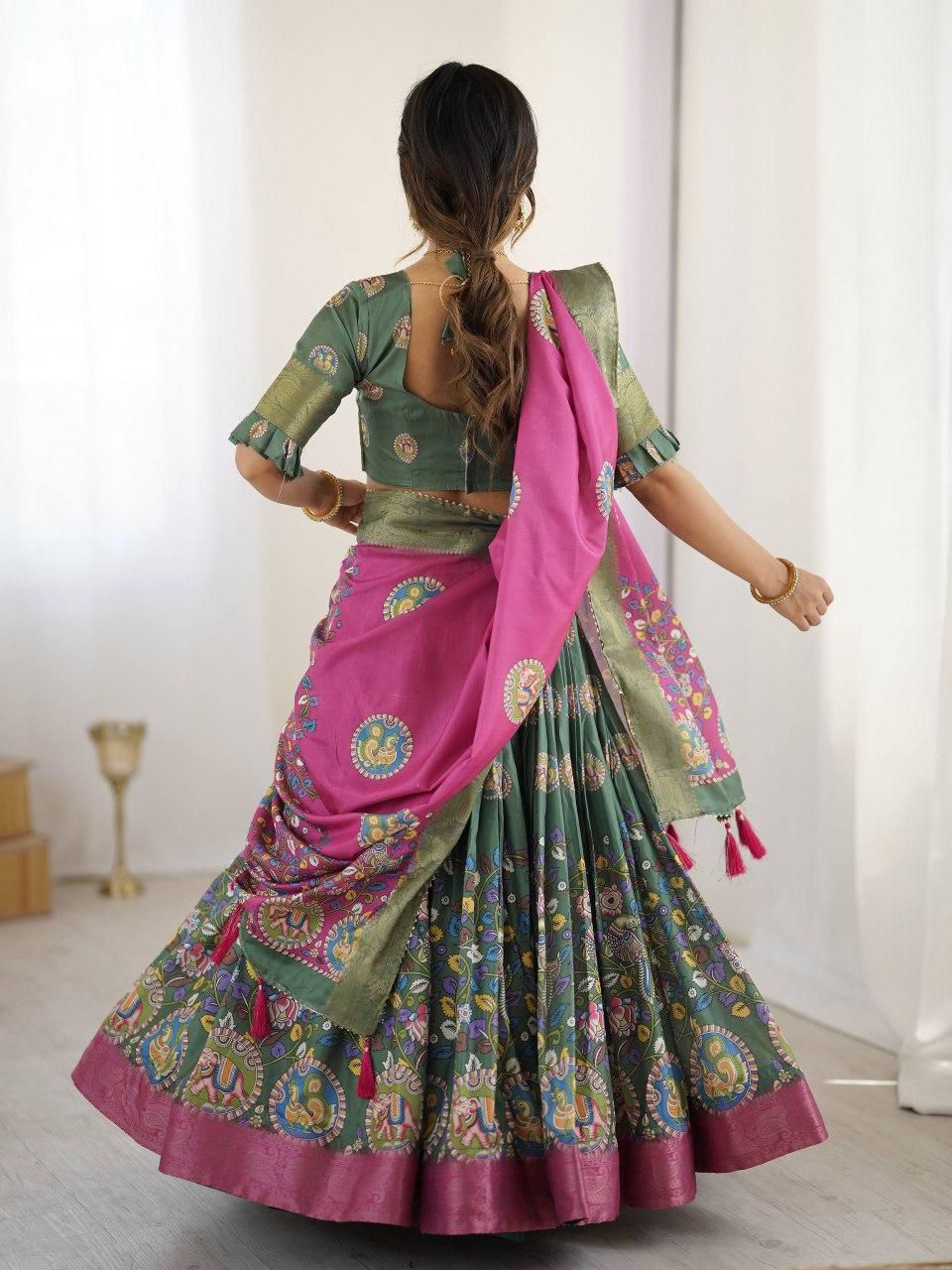 Kalamkari lehanga 38 size only