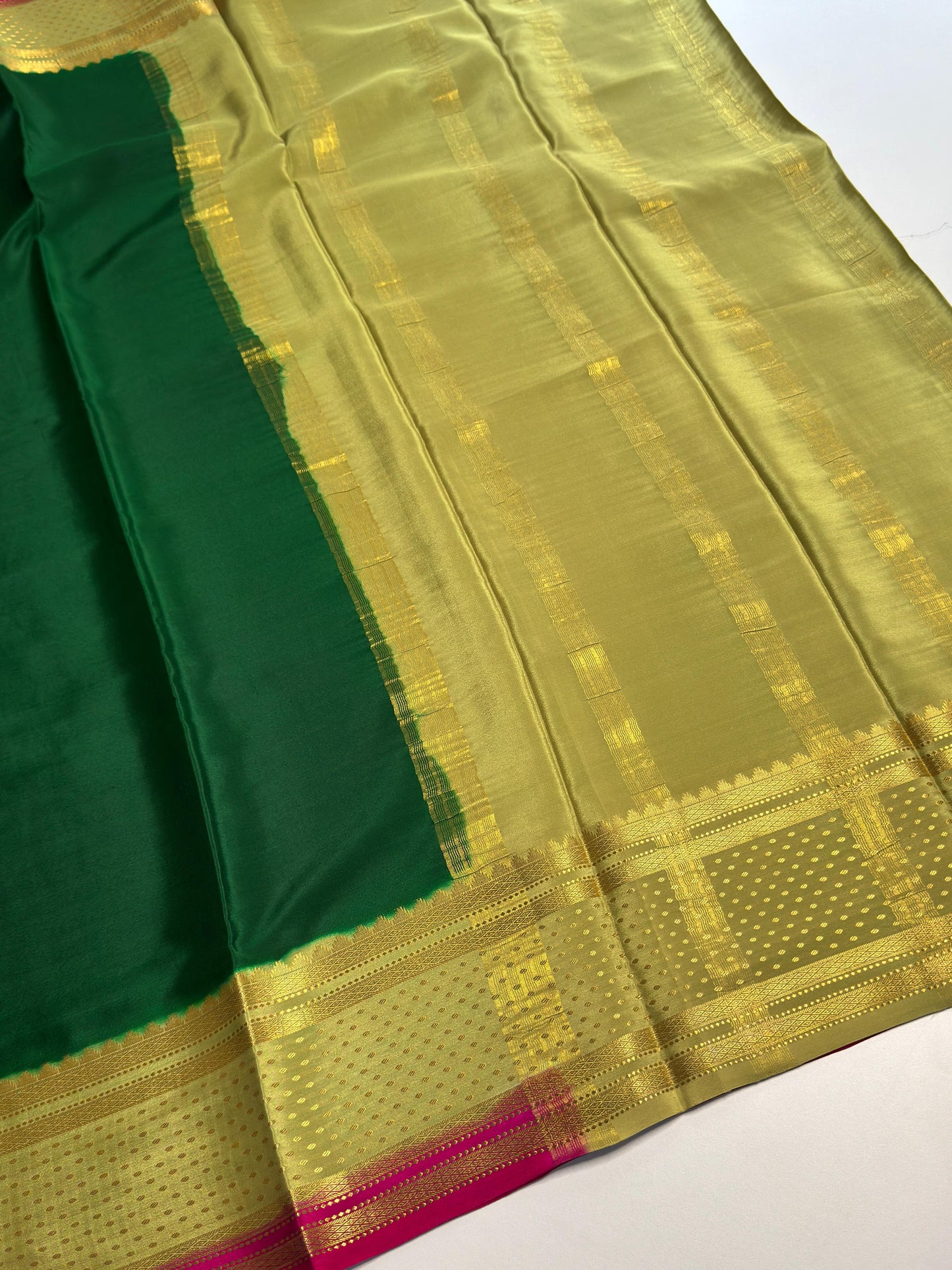Green Mysore silk saree