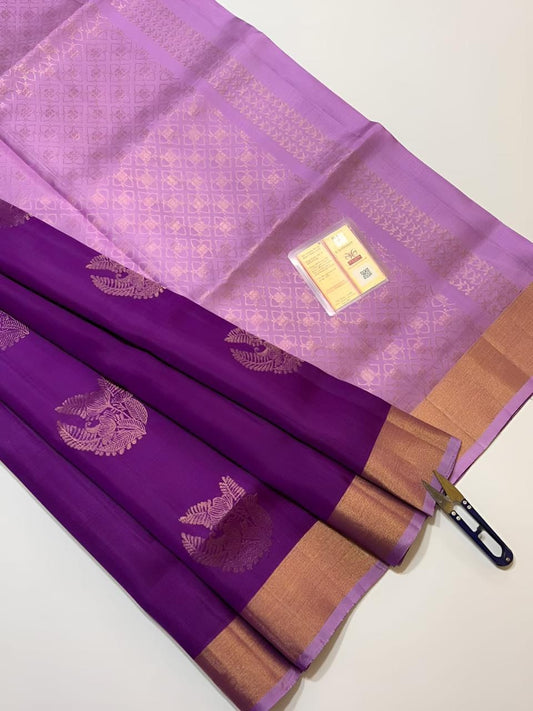 Royal purple with lavender silk