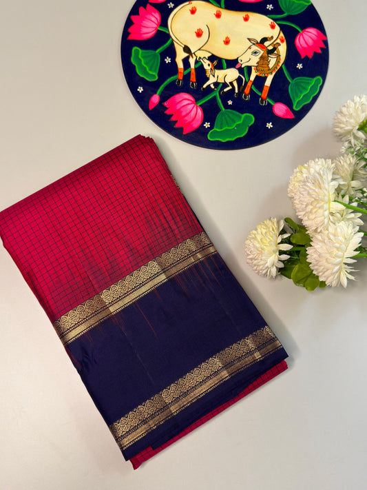 Pure silk in Red color